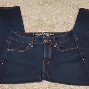 Dark wash cropped jeggings